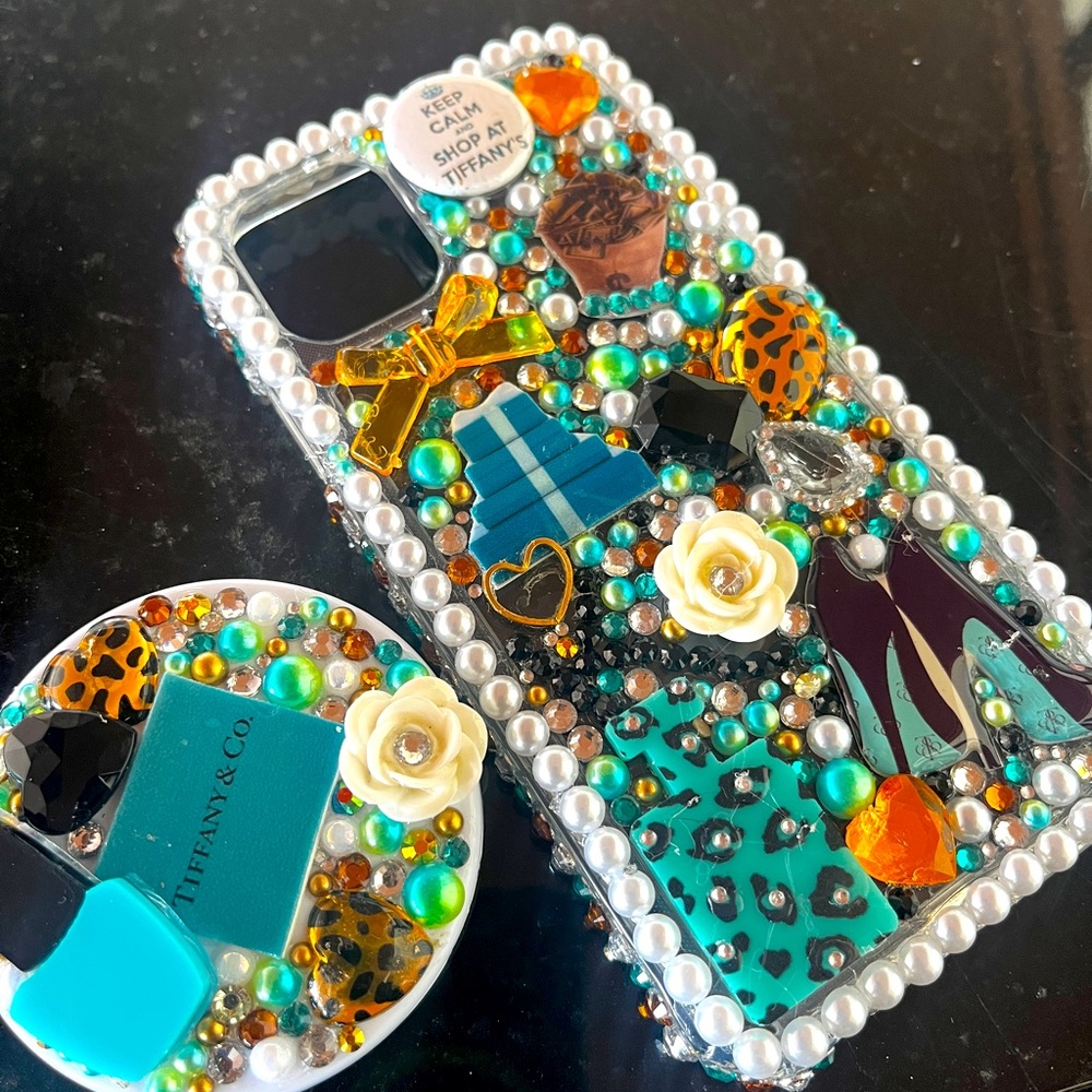 Turquoise Cheetah Print Set